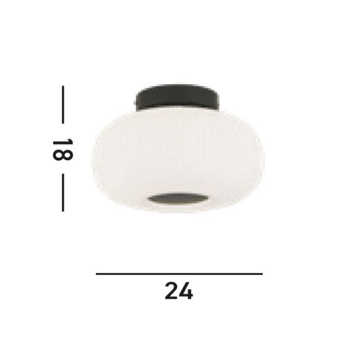 Searchlight 10271-1BK Lumina stropní svítidlo černé a sklo - obrázek
