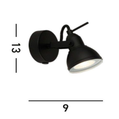 Searchlight 1541BK Focus bodové svítidlo 1xGU10 černé - obrázek