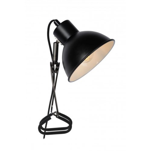 LUCIDE MOYS Clamp Lamp E27/40W Black stolní lampa - obrázek