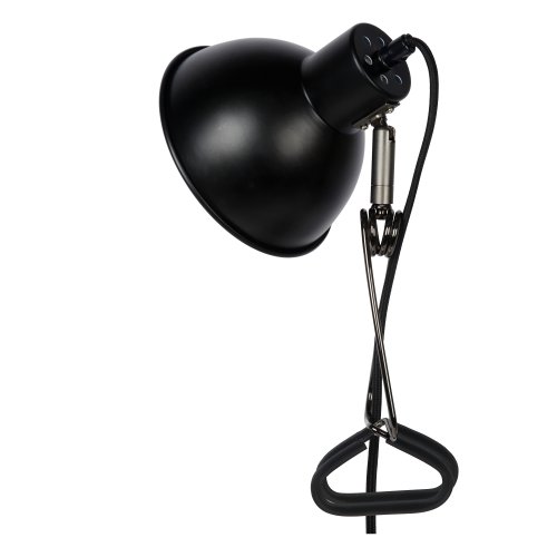 LUCIDE MOYS Clamp Lamp E27/40W Black stolní lampa - obrázek