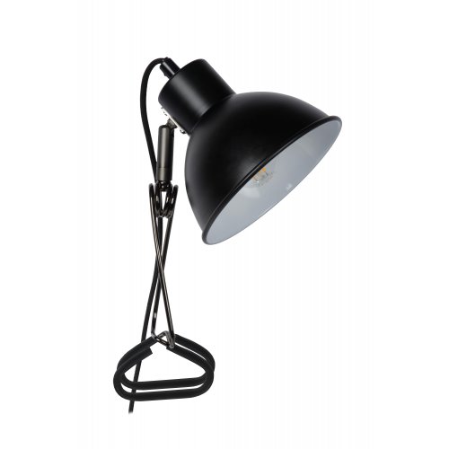 LUCIDE MOYS Clamp Lamp E27/40W Black stolní lampa - obrázek