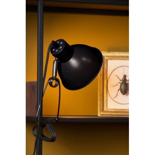 LUCIDE MOYS Clamp Lamp E27/40W Black stolní lampa - obrázek