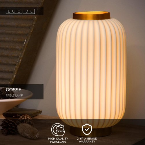 LUCIDE GOSSE Table lamp E14/40W H33.7  White stolní lampa - obrázek