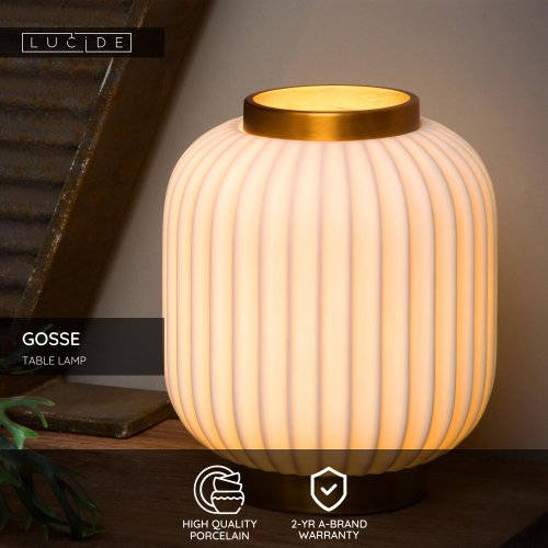 LUCIDE GOSSE Table lamp E14/40W H23.8  White stolní lampa - obrázek