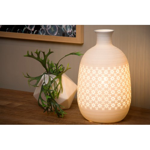 LUCIDE TIESSE MEDIUM Table lamp E14/40W  White stolní lampa - obrázek