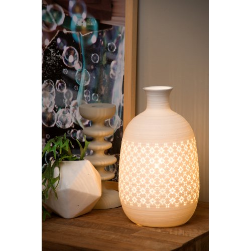 LUCIDE TIESSE MEDIUM Table lamp E14/40W  White stolní lampa - obrázek