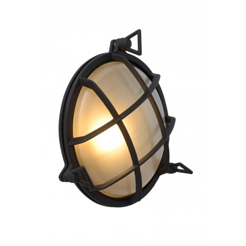 LUCIDE DUDLEY Outside Wall Light Round IP 65 E27/60W Blac venkovní svítidlo - obrázek