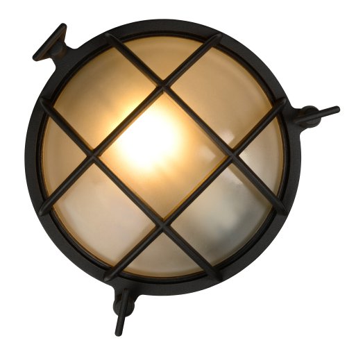 LUCIDE DUDLEY Outside Wall Light Round IP 65 E27/60W Blac venkovní svítidlo - obrázek