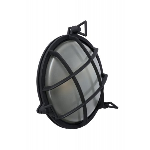 LUCIDE DUDLEY Outside Wall Light Round IP 65 E27/60W Blac venkovní svítidlo - obrázek