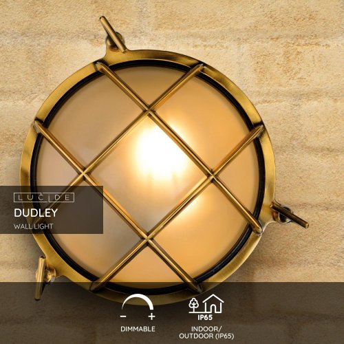 LUCIDE DUDLEY Outside Wall Light Round IP65 E27/60W Mat venkovní svítidlo - obrázek