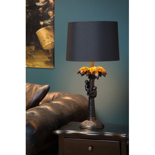 LUCIDE COCONUT Table lamp E27/40W H50cm Black stolní lampa - obrázek