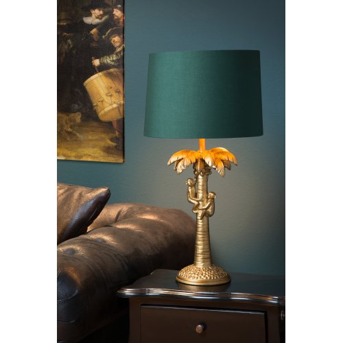 LUCIDE COCONUT Table lamp E27/40W H50cm Gold / Green stolní lampa - obrázek