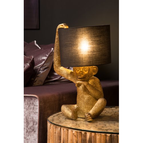 LUCIDE CHIMP Table lamp E14/40W H45cm Black / Gold stolní lampa - obrázek