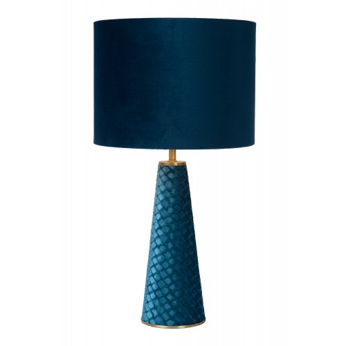 LUCIDE VELVET Table lamp E27/40W H47cm Blue stolní lampa - obrázek