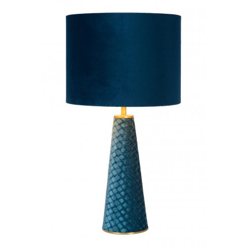 LUCIDE VELVET Table lamp E27/40W H47cm Blue stolní lampa