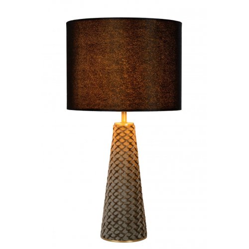 LUCIDE VELVET Table lamp E27/40W H47cm Grey/Black stolní lampa - obrázek