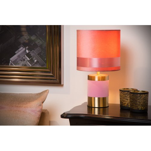 LUCIDE FRIZZLE Table lamp  E14/40W H32cm Pink stolní lampa - obrázek