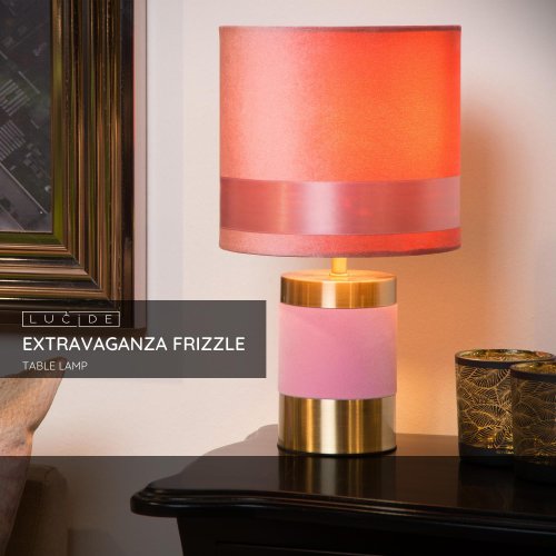 LUCIDE FRIZZLE Table lamp  E14/40W H32cm Pink stolní lampa - obrázek