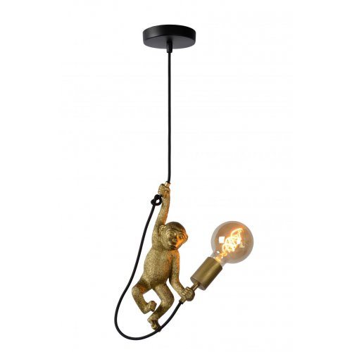 LUCIDE CHIMP Pendant E27/60W Black/Gold závěsné svítidlo, lustr - obrázek