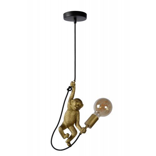 LUCIDE CHIMP Pendant E27/60W Black/Gold závěsné svítidlo, lustr - obrázek