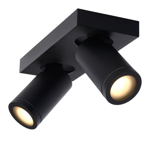 LUCIDE TAYLOR Ceiling Spotlight 2x GU10/5W IP44 DTW  Blac bodové svítidlo, bodovka - obrázek
