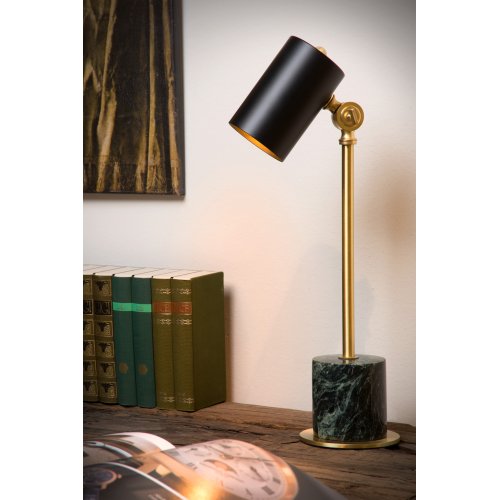 LUCIDE BRANDON Desk Lamp E14/40W Black/Brass stolní lampa - obrázek