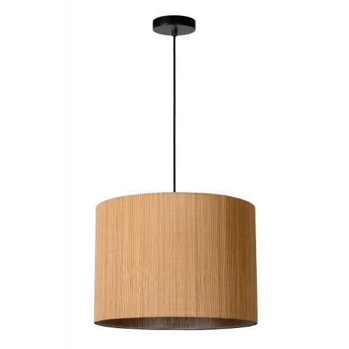 LUCIDE MAGIUS Pendant Rattan E27/40W Black/natur závěsné svítidlo, lustr - obrázek