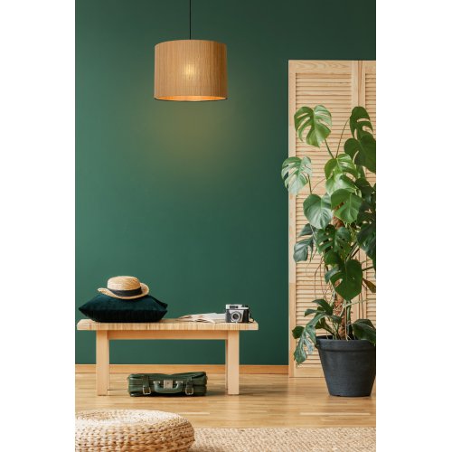 LUCIDE MAGIUS Pendant Rattan E27/40W Black/natur závěsné svítidlo, lustr - obrázek