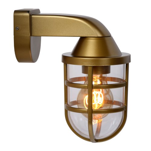 LUCIDE LEWIS Walllight Outside E27 Satin Brass venkovní svítidlo - obrázek