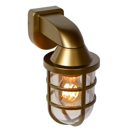 LUCIDE LEWIS Walllight Outside E27 Satin Brass venkovní svítidlo - obrázek