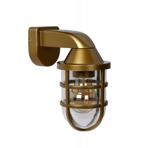 LUCIDE LEWIS Walllight Outside E27 Satin Brass venkovní svítidlo - obrázek