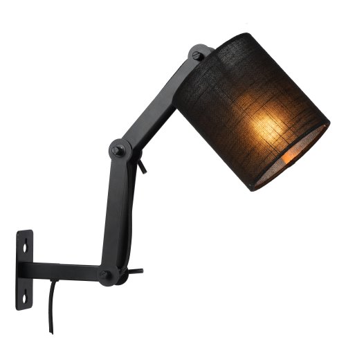 LUCIDE TAMPA Wall Light E27/40W Black nástěnné svítidlo - obrázek