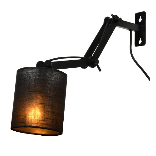 LUCIDE TAMPA Wall Light E27/40W Black nástěnné svítidlo - obrázek