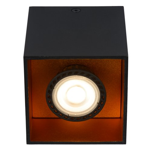 LUCIDE BODIBIS Ceiling spotlight Square 1xGU10/50W Black bodové svítidlo, bodovka - obrázek
