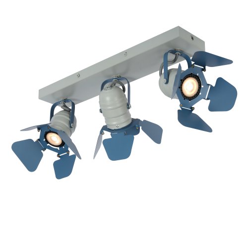 LUCIDE PICTO Ceililng spotlight 3xGU10/5W incl  Blue bodové svítidlo, bodovka - obrázek