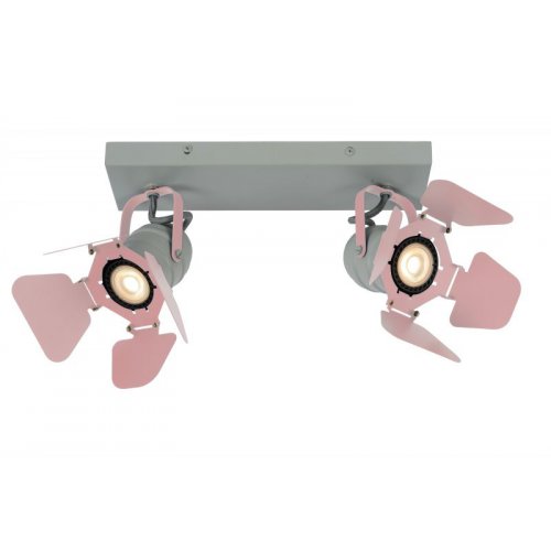 LUCIDE PICTO Ceililng spotlight 2xGU10/5W incl Pink bodové svítidlo, bodovka - obrázek