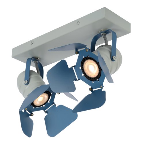 LUCIDE PICTO Ceililng spotlight 2xGU10/5W incl  Blue bodové svítidlo, bodovka - obrázek