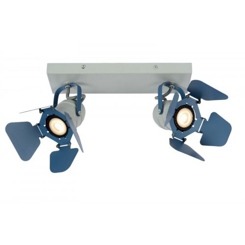 LUCIDE PICTO Ceililng spotlight 2xGU10/5W incl  Blue bodové svítidlo, bodovka