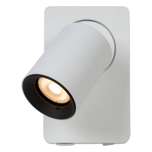 LUCIDE NIGEL Wall spotlight 1xGU10/5W + USB White venkovní svítidlo - obrázek