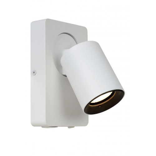 LUCIDE NIGEL Wall spotlight 1xGU10/5W + USB White venkovní svítidlo