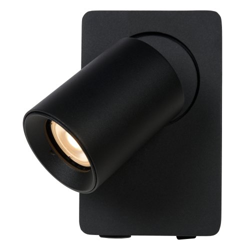 LUCIDE NIGEL Wall spotlight 1xGU10/5W + USB Black venkovní svítidlo - obrázek