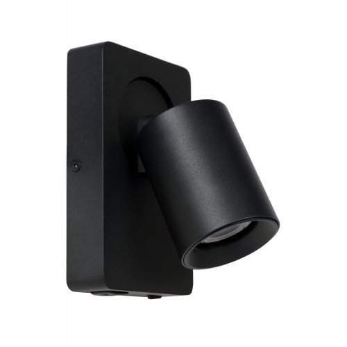 LUCIDE NIGEL Wall spotlight 1xGU10/5W + USB Black venkovní svítidlo - obrázek