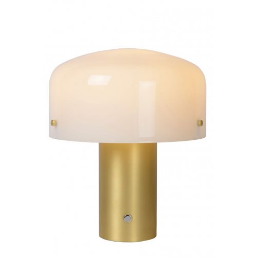 LUCIDE TIMON Table lamp  E27/25W 35cm Matt Gold/Opal stolní lampa - obrázek