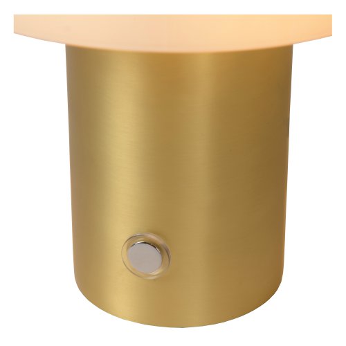 LUCIDE TIMON Table lamp  E14/25W 21cm Matt Gold/Opal stolní lampa - obrázek