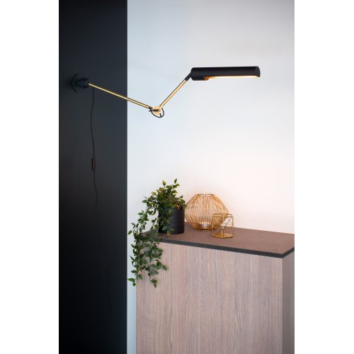 LUCIDE SLENDER Wall Light  E27/25W Black nástěnné svítidlo - obrázek