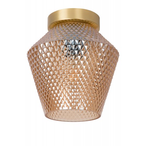 LUCIDE AGATHE Ceiling Light E27/40W Brass / Clear Glass - obrázek