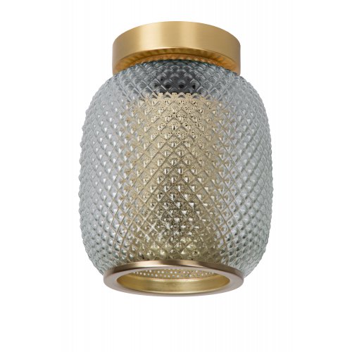 LUCIDE AGATHE Ceiling Light E27/40W Brass / Clear Glass - obrázek