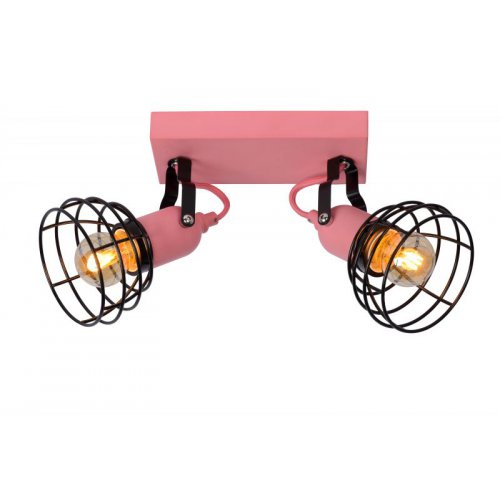 LUCIDE PAULIEN Ceiling spotlight 2xE27 60W Pink bodové svítidlo, bodovka