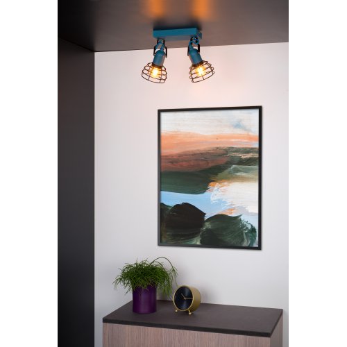 LUCIDE PAULIEN Ceiling spotlight 2xE27 60W Blue bodové svítidlo, bodovka - obrázek