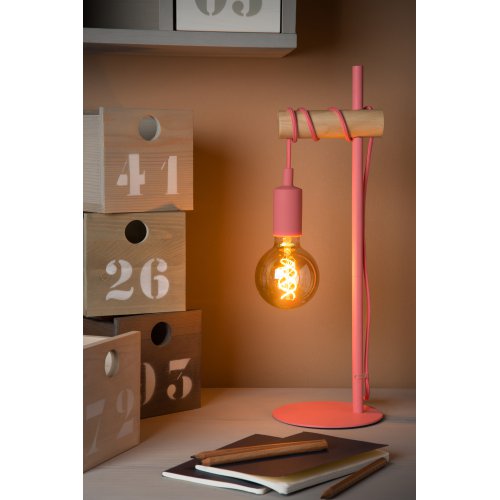 LUCIDE PAULIEN Table Lamp 1xE27 60W Pink stolní lampa - obrázek